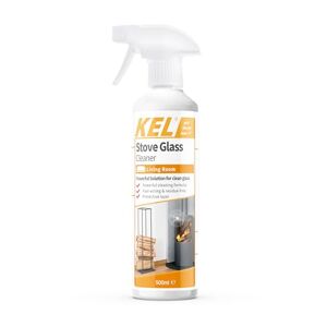 KEL - Stove Glass Cleaner Spray, Dissolves Soot, Grease & Tar, Maintains Oven Doors, Glass Fireplaces & Hearths, Removes Residue Effectively - 500ml