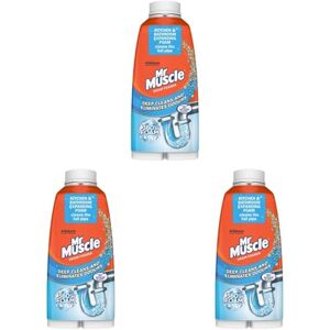 Mr Muscle Drain Foamer, Drain Cleaning Foam to Unblock & Eliminate Odour, 500 ml (Pack of 3)