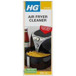 HG Air Fryer Cleaner - Air Fryer Oven Cleaner Solution for Removing Caked-On Grease and Food, De-Greases Air Fryers Without Damaging Fryer, Cleaning Brush Included - 250ml