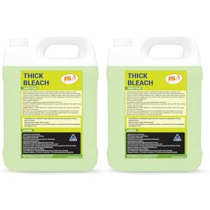 FILO Thick Bleach 2 x 5L - Disinfectant for Toilets, Drains, Surfaces & Laundry - Kills Germs, Removes Stains, Eliminates Odors - Concentrated Liquid Bleach