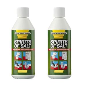 Housold 500ml Spirits of Salts Drain & Toilet Cleaner Effectively Removes Blockages, Liquid Cleaner for Blocked Drain Pipes & Toilet, Multi-purpose Cleaner (Pack of 2)