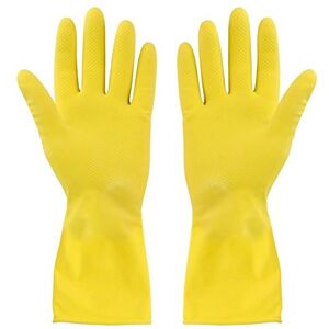 Elliott Household Cleaning Gloves, Latex Washing Up Gloves with extra long cuff and soft breathable lining, Long Lasting Quality in a Extra large size