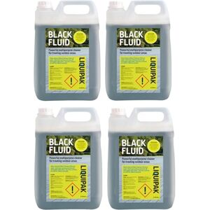 LIQUIPAK Black Fluid - Driveways, Patios and Drains Cleaner/Strong Outdoor Disinfectant, 20 Litres