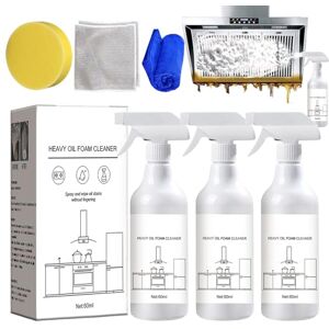 DINNIWIKL Splash Foam Spray Tablets & Spray Bottle Oven Cleaner, 60ml/Bottle Splash Foam Spray, Splash Foam Spray All Purpose Cleaner For Stubborn Grease & Grime Remover Bubble Spray (3PCS)