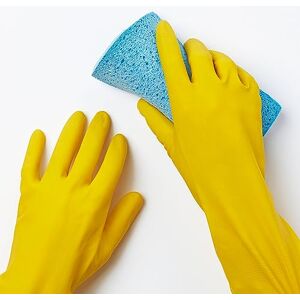 Elliott Household Cleaning Gloves, Latex Washing Up Gloves with extra long cuff and soft breathable lining, Long lasting quality in a small size