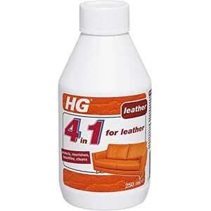 HG 4-in-1 Leather Cleaner, Premium Leather Cleaner and Conditioner to Restore & Nourish Leather Furniture & Accessories, Effective Leather Polish, Leather Treatment Protects Against Stains - 250ml