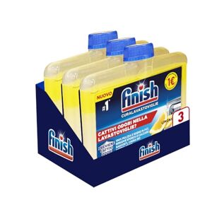 Finish Dishwasher, Dishwasher Additive, 3 Products of 250 ml, Lemon. Refund of 2 €, or 1 € for each product with the badge purchased