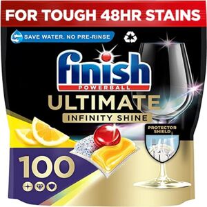 Finish Ultimate Infinity Shine Dishwasher Tablets, Lemon, 100 Dishwasher Tablets