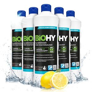 BiOHY Glass Cleaner for Window Vacuums (6 x 1l Bottle) Suitable for All Window acids ensures a Brilliant Shine on All Smooth Surfaces (Glasreiniger)