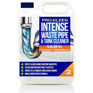 Pro-Kleen Intense Waste Pipe and Tank Cleaner For Caravans and Motorhomes 5L - Deeply Cleans, Freshens, Shower & Sink Drain Pipes, Toilet Cassettes, Eliminates Unpleasant Odours