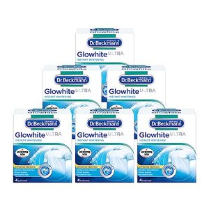 Dr. Beckmann Glowhite Ultra Maintains brighter white laundry Treats Greying 4 x 40 g x 6
