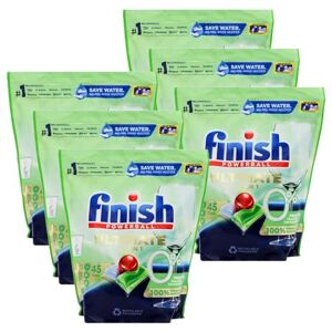 Finish ULTIMATE ZERO TABLETS bulk Size: Total 45 Dishwasher Tabs For Ultimate Clean and Diamond Shine