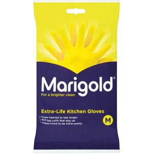 Marigold 145407 Extra-Life Kitchen Rubber Gloves - Medium (6 Pairs)