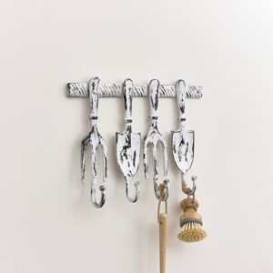 Antique White Fork & Spade Wall Mounted Hooks Material: Metal