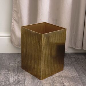 Gold Honeycomb Waste Bin Material: Metal