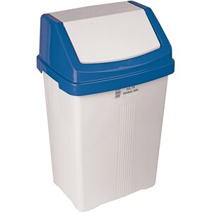 Robert Scott 101735 White Swing Bin With Coloured Lid 50L   Blue