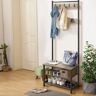 Rio Iron 9 - Hook Freestanding Coat Stand Storage gray 184.5 H x 72.5 W x 33.0 D cm