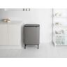 Brabantia Bo Hi 30 Litre + 30 Litre Touch Bin with Two Inner Buckets gray 81.5 H x 54.5 W x 31.25 D cm