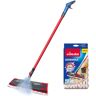 Vileda 1-2 Spray Microfibre Flat Spray Mop with Extra Microfibre Refill Pad, Red