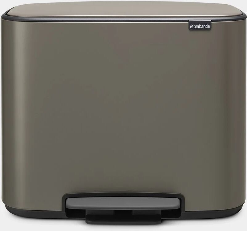 Photos - Waste Bin Brabantia Bo 3 x 11 Litre Pedal Bin with Three Inner Buckets gray 44.0 H x 