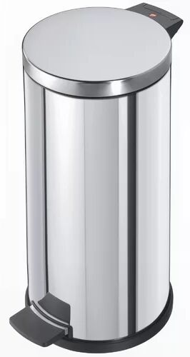 Hailo Stainless Steel 18 Litre Step On Rubbish Bin Hailo Colour: Grey  - Size: 90cm H X 80cm W X 30cm D