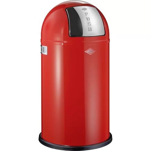 Wesco Pushboy 50 Litre Touch Top Rubbish Bin Wesco Colour: Red  - Size: 5cm H X 60cm W X 14cm D