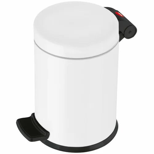 Hailo Stainless Steel 4 Litre Step On Rubbish Bin Hailo Colour: White  - Size: