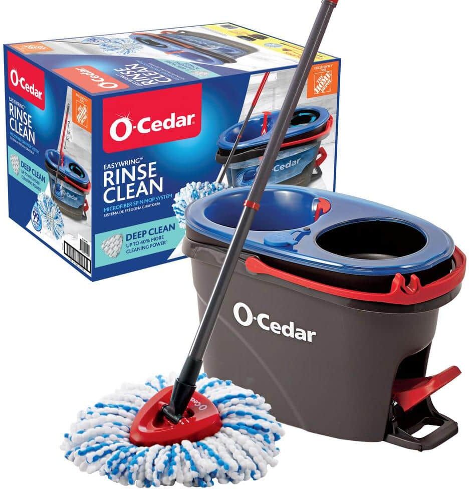 O-Cedar Easy Wring Rinse Clean Deep Clean Microfiber Spin Mop and Bucket System (The Home Depot Exclusive)