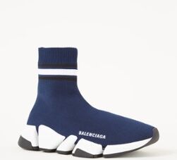 Balenciaga Speed 2.0 Sneaker mit Logo Dunkelblau 39