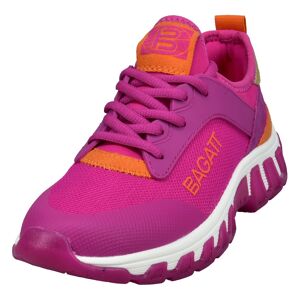 BAGATT Slip-On Sneaker, mit aufgesetzter Zierschnürung, Freizeitschuh,... pink-orange  36