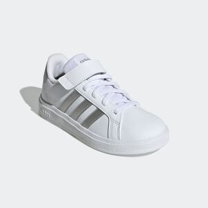 Adidas Sportswear Sneaker »GRAND COURT COURT ELASTIC LACE AND TOP STRAP«,... Cloud White / Matte Silver / Matte Silver  37