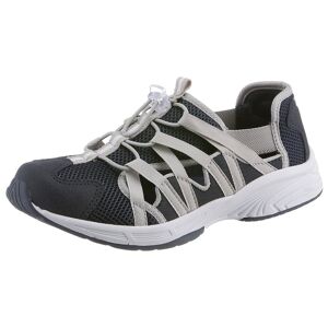CITY WALK Slipper, Trekking Schuh, Sommerschuh mit elastischem Schnellverschluss dunkelblau-grau Größe 38 (5)