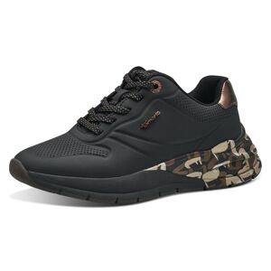Tamaris Sneaker, mit trendigen Metallic-Details, Freizeitschuh, Halbschuh,... schwarz kombiniert Größe 37