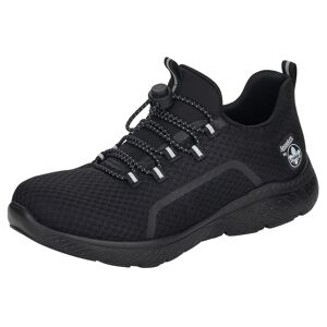 Rieker Slip-On Sneaker, Trekking Schuh, Freizeitschuh, Slipper mit einfachem... schwarz Größe 36
