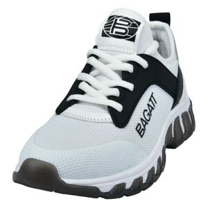 BAGATT Slip-On Sneaker, mit aufgesetzter Zierschnürung, Freizeitschuh,... weiss-schwarz Größe 36