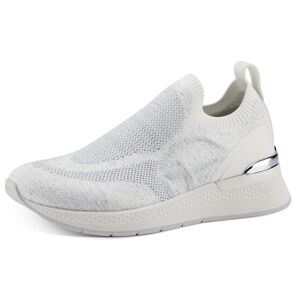 Tamaris Slip-On Sneaker, mit Wechselfussbett weiss-hellblau Größe 41