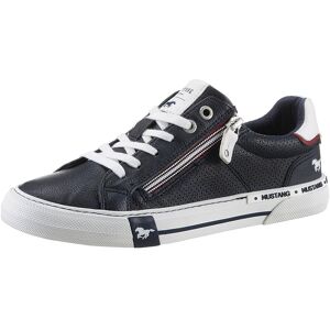 Mustang Shoes Sneaker, weicher Schaftrandpolsterung, Freizeitschuh,... navy-weiss Größe 36