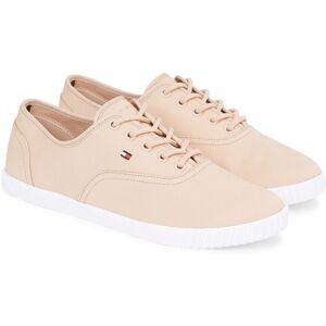 Tommy Hilfiger Sneaker »CANVAS LACE UP SNEAKER«, in schmaler Form,... hellbeige Größe 40