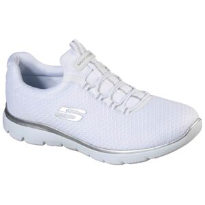 Skechers Slip-On Sneaker »SUMMITS«, Slipper, Freizeitschuh, Komfortschuh mit... weiss-silberfarben Größe 35