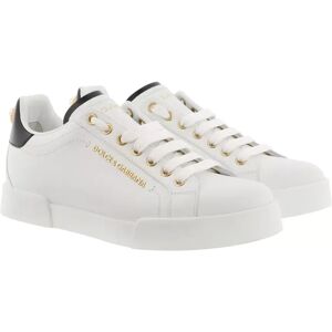 Dolce&Gabbana Sneakers - White Leather Sneakers - Gr. 38 (EU) - in Weiß - für Damen