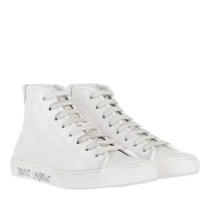 Saint Laurent Sneakers - Malibu Mid Top Sneakers Smooth Leather - Gr. 39,5 (EU) - in Weiß - für Damen