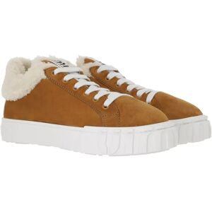 Miu Miu Sneakers - Slip On Shoes Suede - Gr. 39 (EU) - in Cognacbraun - für Damen