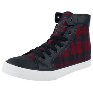 Black Premium by EMP Sneaker high - Karierte Sneaker - EU37 bis EU39 - schwarz/rot