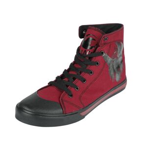 Black Premium by EMP Sneaker high - Sneaker With Raven Print - EU37 bis EU46 - dunkelrot