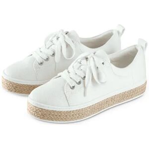 Tchibo - Canvas-Sneaker Weiss - 100% Baumwolle - Gr.: 42 Kunststoff  42 female