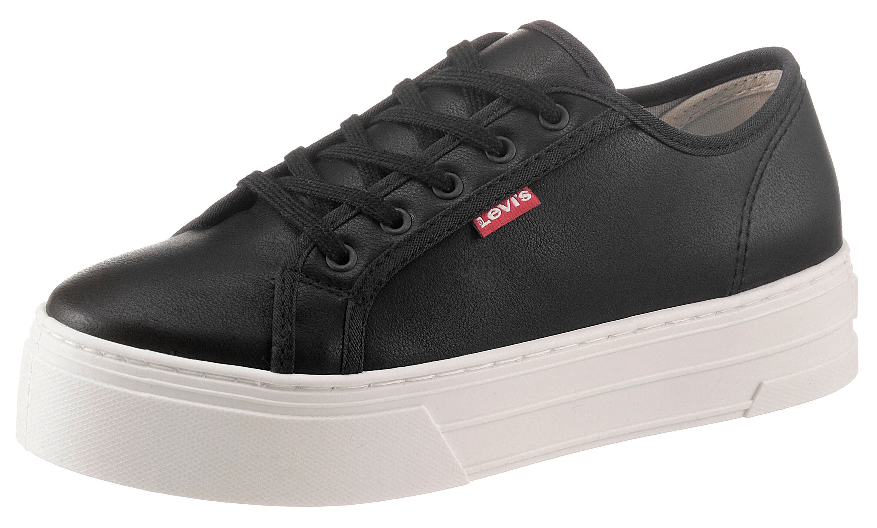 Levi's® Plateausneaker »TIJUANA«, mit rotem Label schwarz-weiss  36 37 38 39 40 41