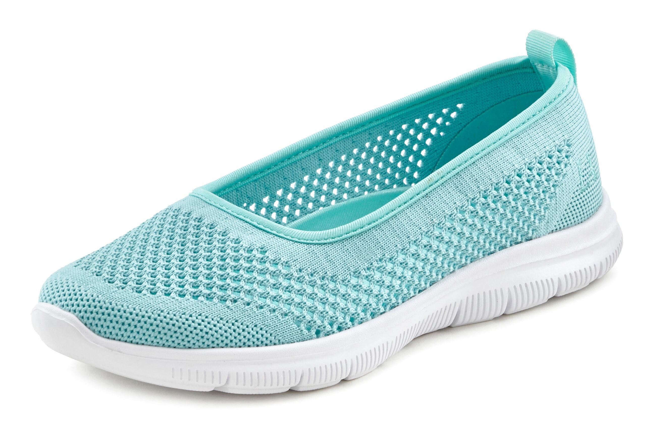 LASCANA Ballerina, ultraleichter Sneaker vegan aus leichtem Mesh mit weicher... blau  35 36 37 38 39 40 41 42 43 44