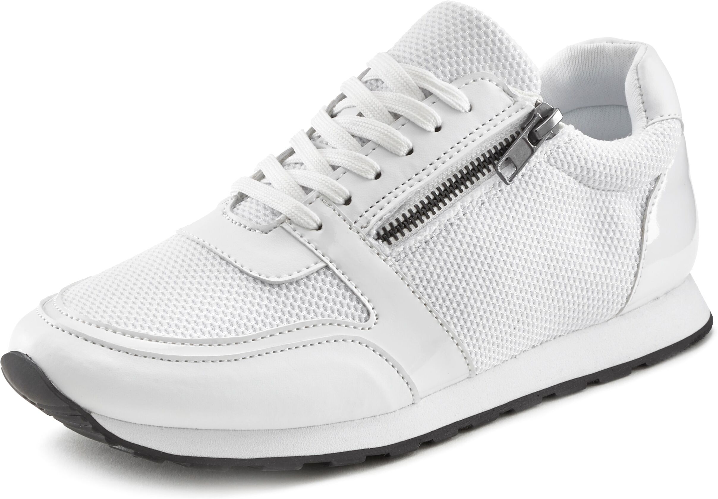 LASCANA Sneaker, mit seitlichem Reissverschluss weiss  35 36 37 38 39 40 41 42 43 44