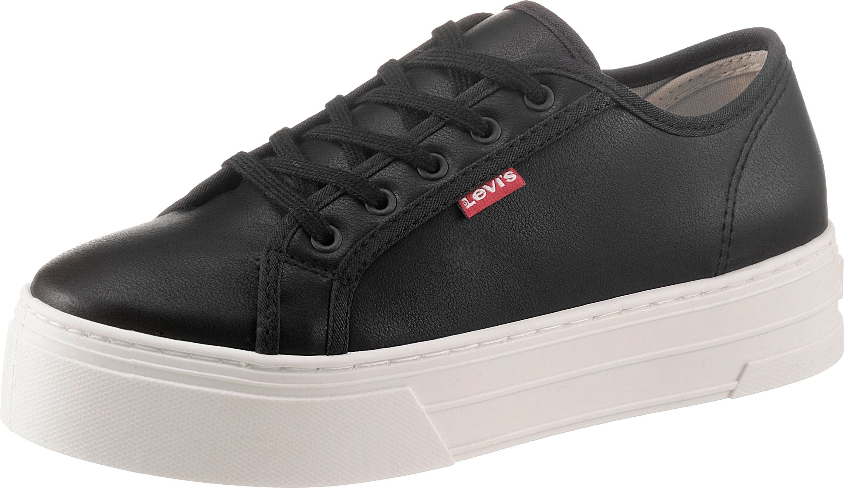 Levi's® Plateausneaker »TIJUANA«, mit rotem Label schwarz-weiss Größe 36 37 38 39 40 41