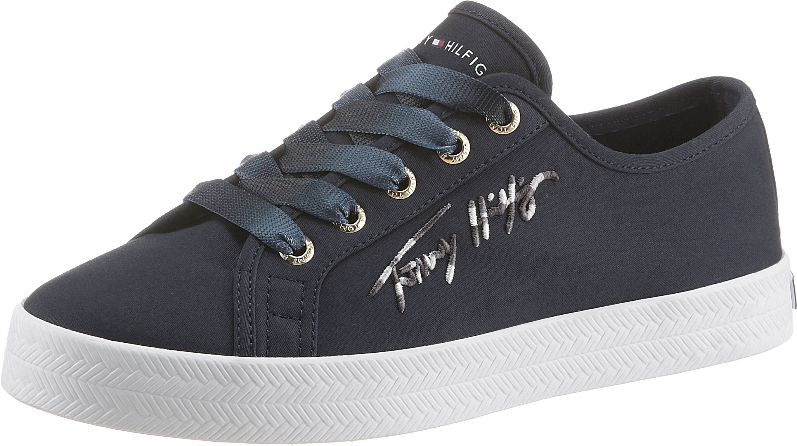 Tommy Hilfiger Plateausneaker »ESSENTIAL GRADIENT SNEAKER«, mit schöner... blau Größe 36 37 38 39 40 41 42